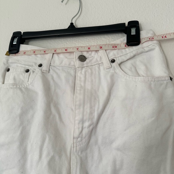 Dr Denim Aiko high rise cropped jean with raw hem 26/27 white wide - Picture 4 of 5